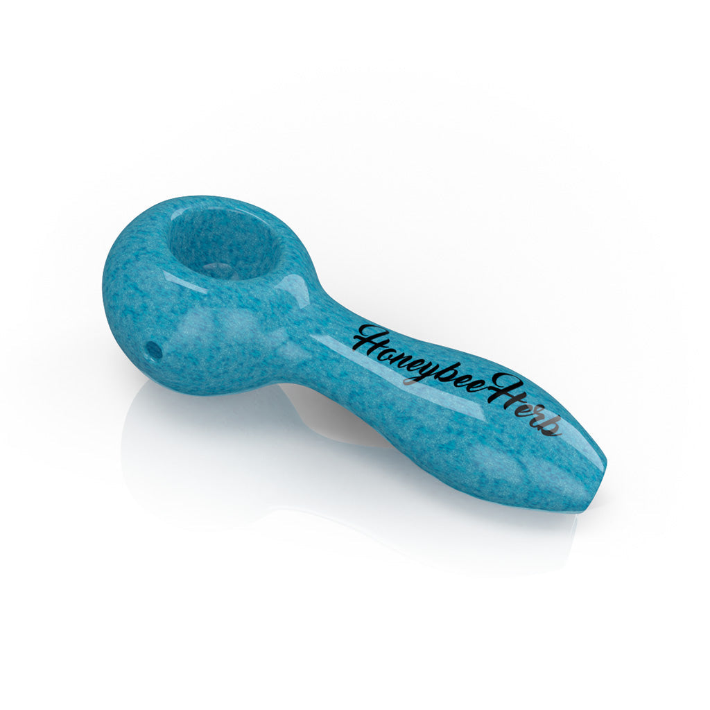 Honeybee Herb Frit Speckled Spoon Pipe