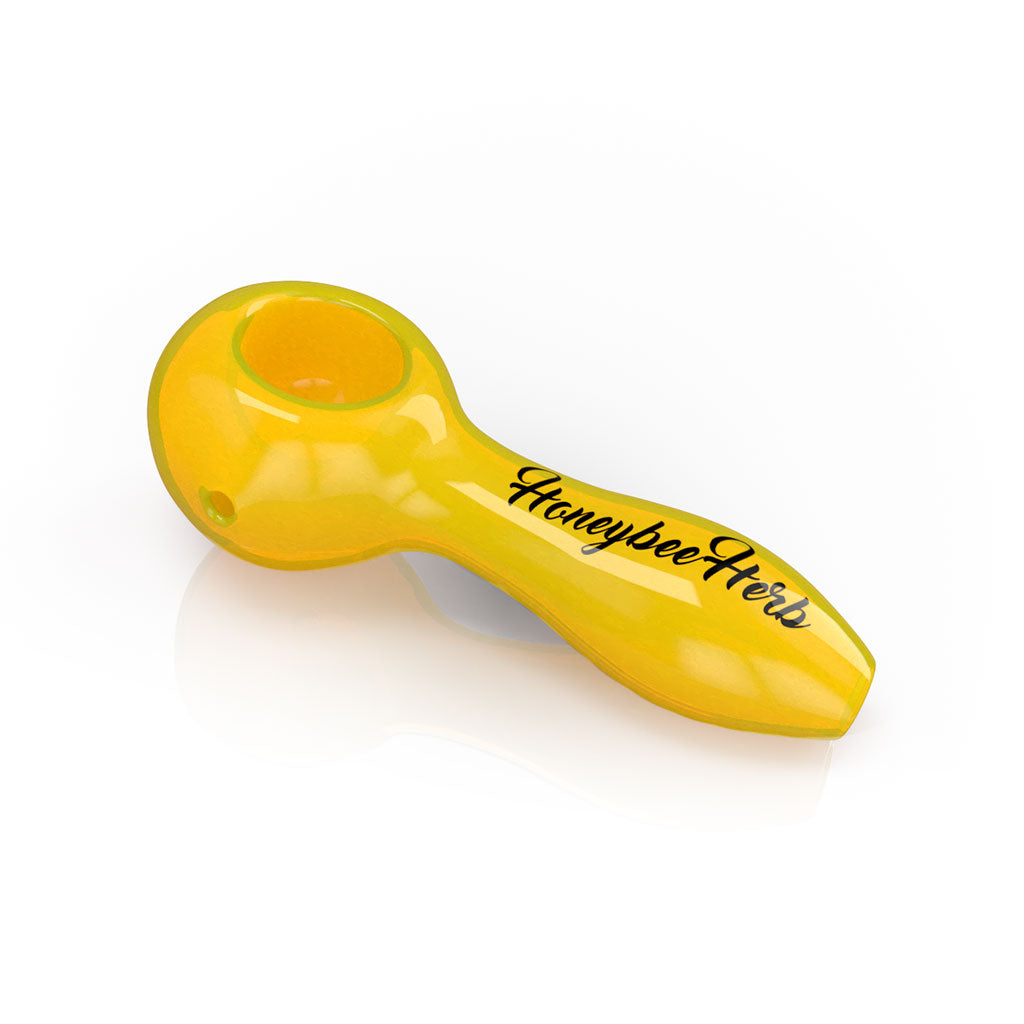 Honeybee Herb Frit Speckled Spoon Pipe