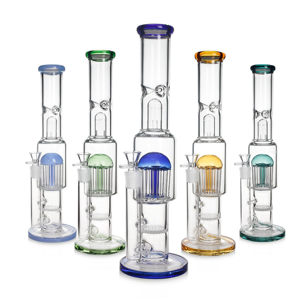 Honeycomb & 12 Arm Tree Perc Bong