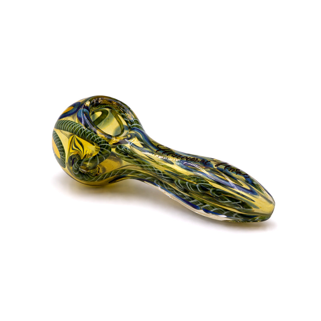 Inside Out Latticino Hand Pipe Spoon