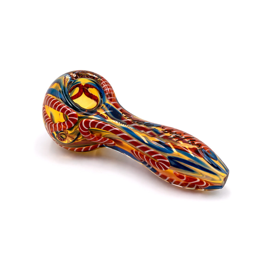 Inside Out Latticino Hand Pipe Spoon
