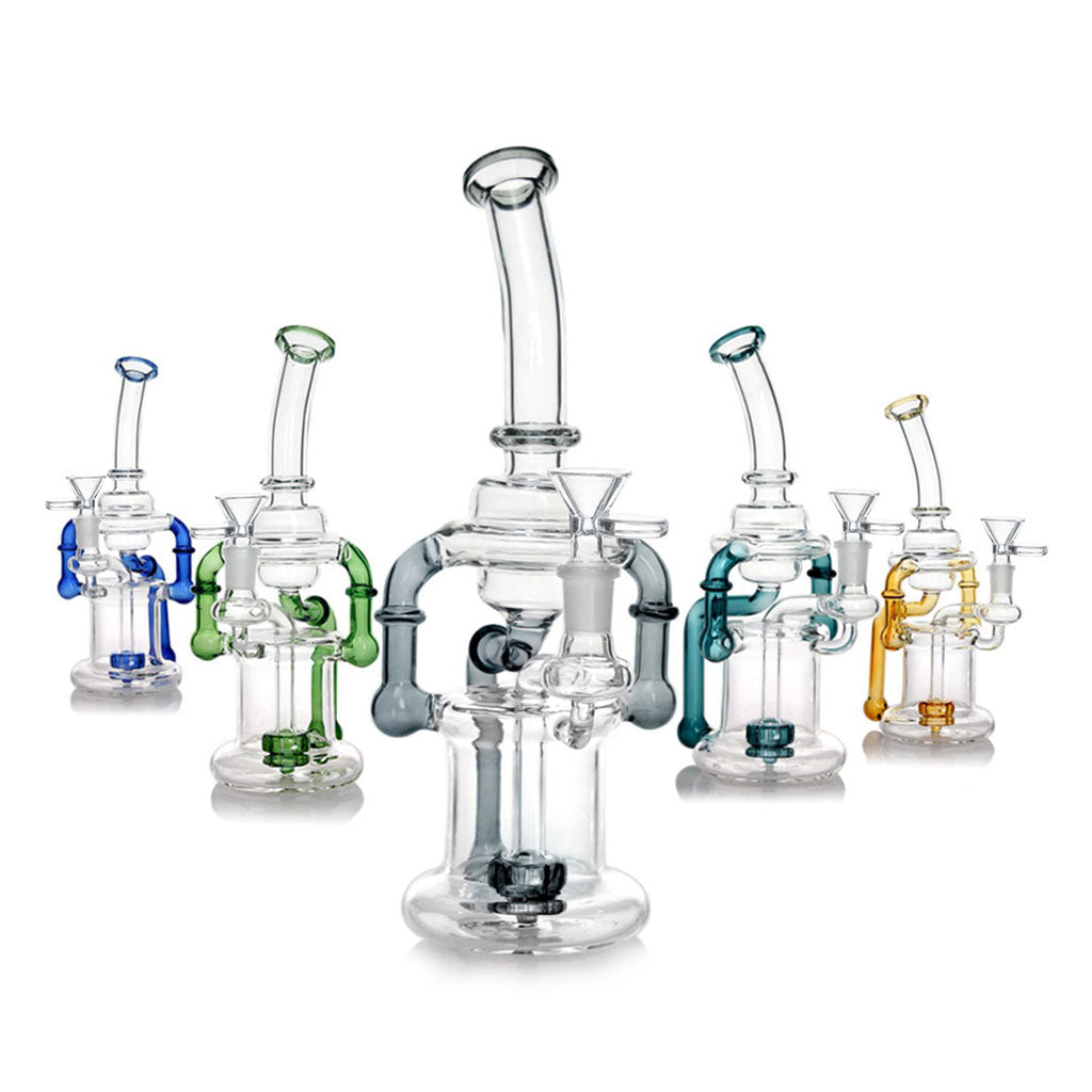 Double Chamber Shower Head Perc Recycler Rig