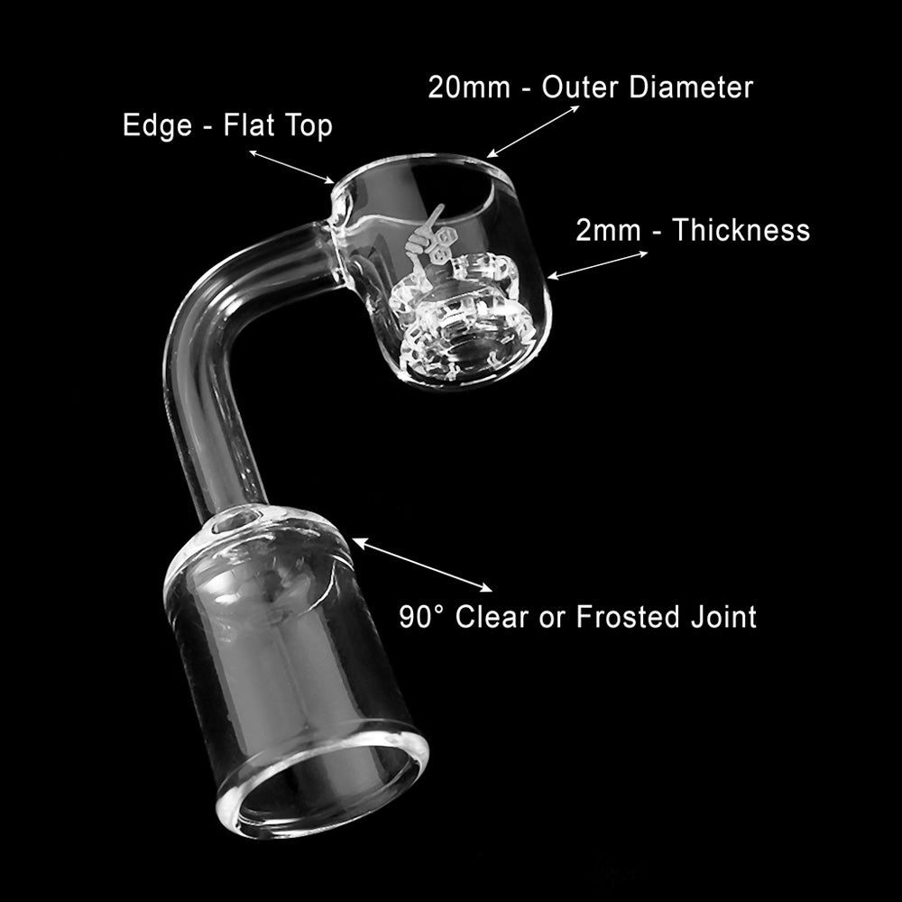 Honeycomb Knot Quartz Banger - 90° Degree