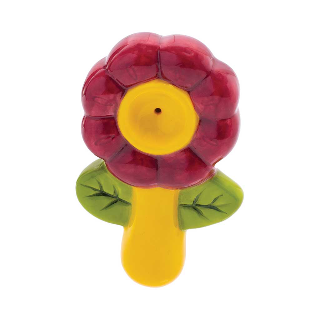 Flower Ceramic Pipe - Wacky Bowlz