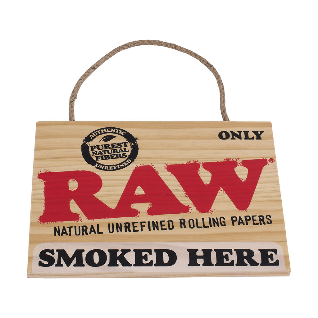 RAW Small Wooden Sign 9X12"