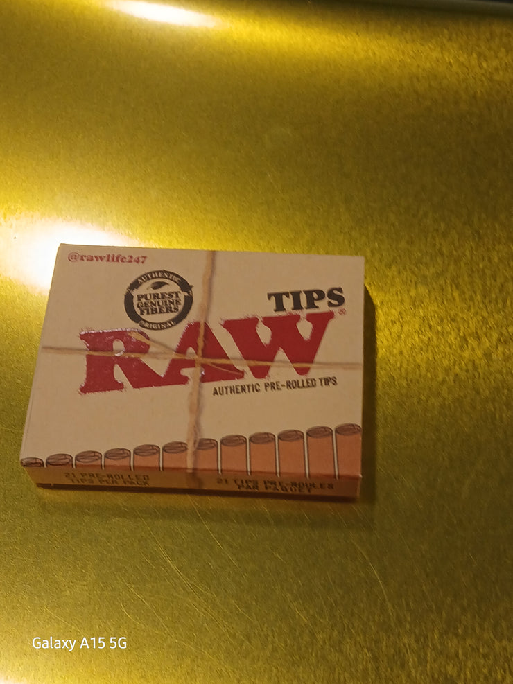 RAW TIPS PRE-ROLLED ORIGINAL 20CT