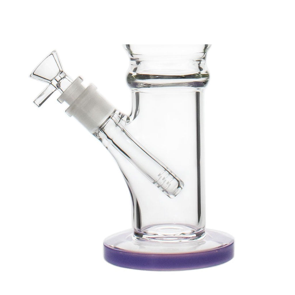 Sphere Perc Double Bowl Glass Bong With Side Arm Recycler