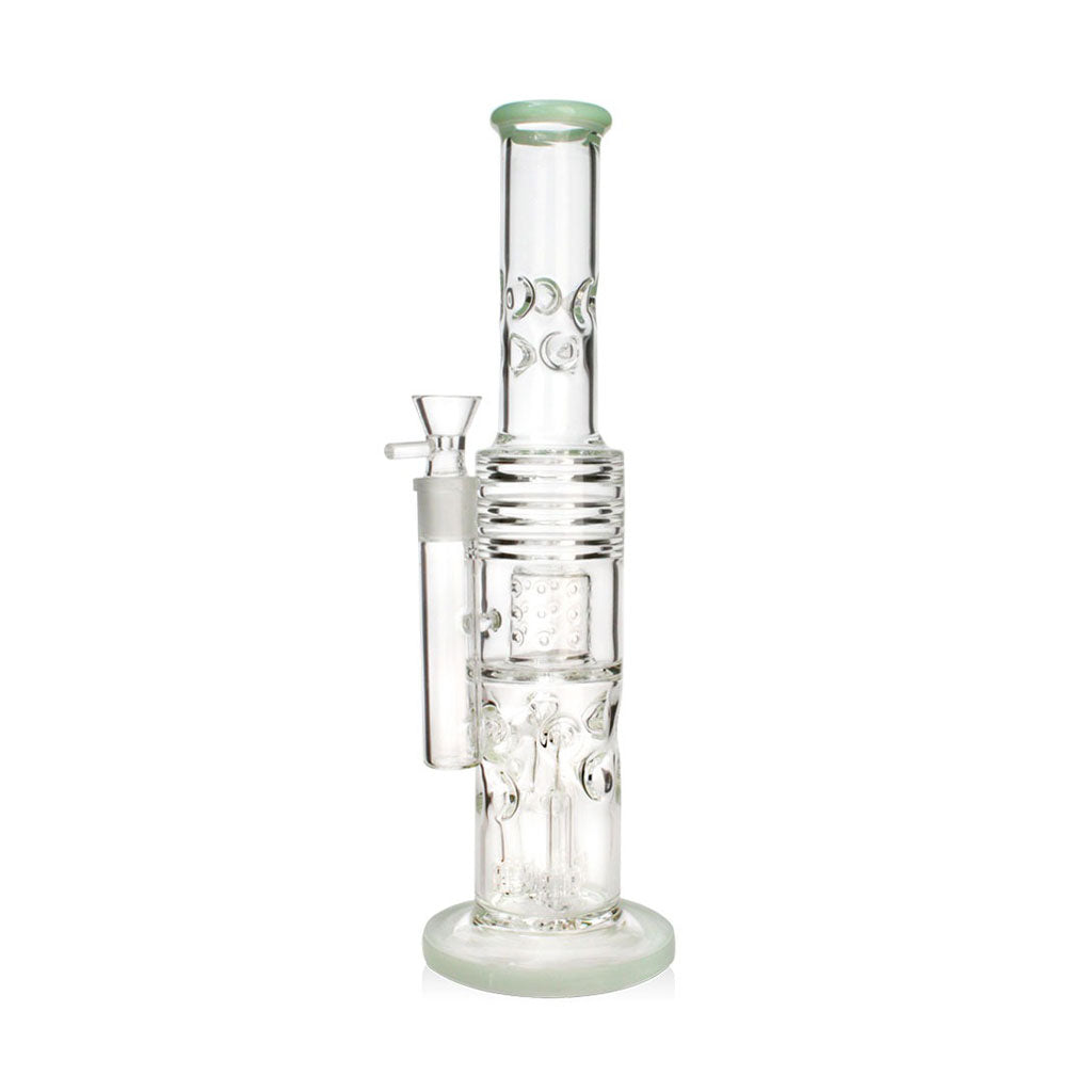 Triple Matrix Perc Honeycomb Straight Tube Bong