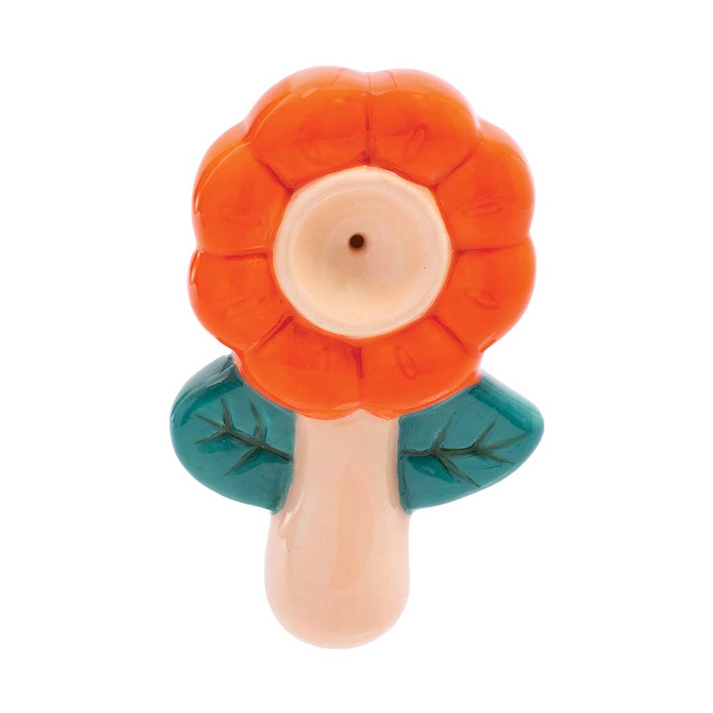 Flower Ceramic Pipe - Wacky Bowlz