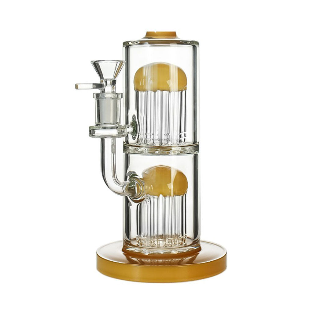 Double Tree Perc Bent Neck Bong